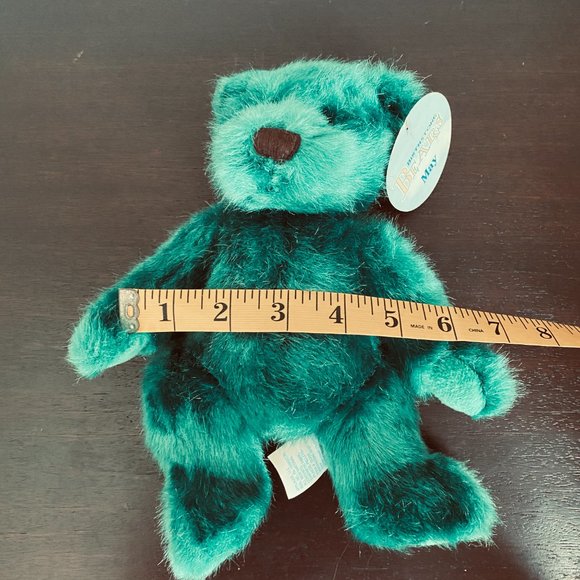 Applause May Birthstone Baby Bear Plush Emerald Green 9" Stuffed Animal - Picture 10 of 15